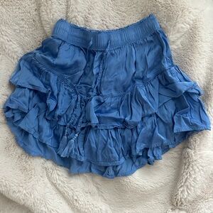 Aerie Blue Ruffle Skirt